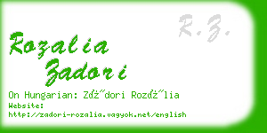 rozalia zadori business card